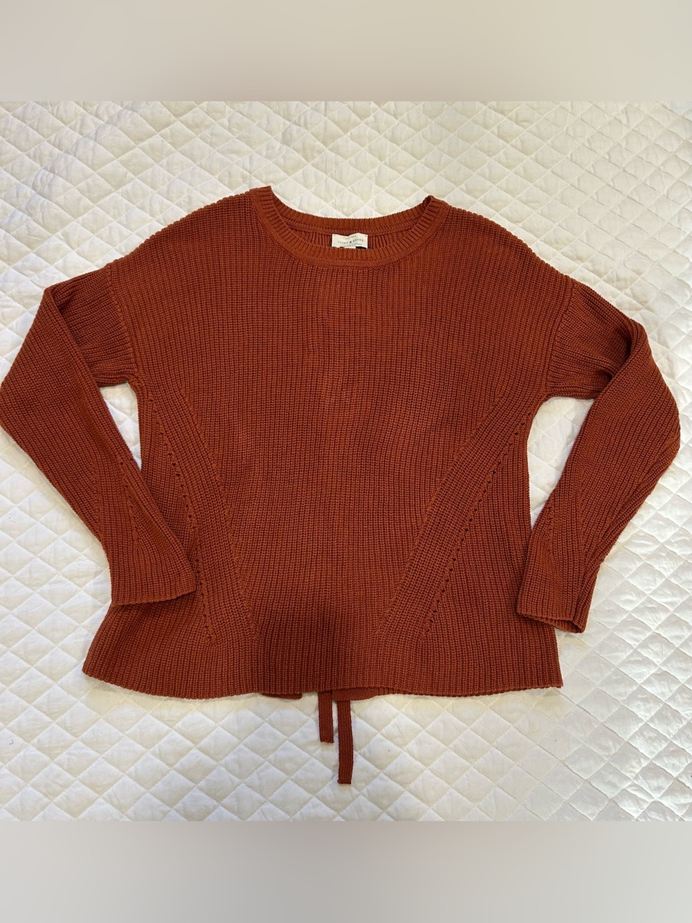 Lucky Brand Back Lace Pullover Sweater